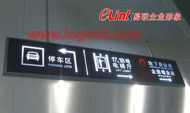 导视灯箱正面图