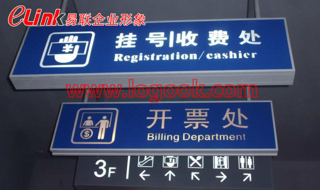 导视灯箱正面图